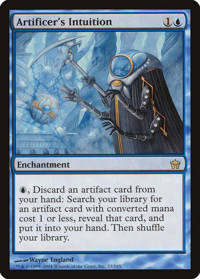 2004 Fifth Dawn Artificer's Intuition rare #23 unlisted card image