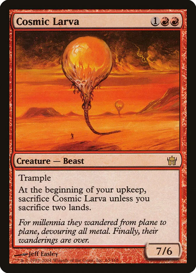 2004 Fifth Dawn Cosmic Larva rare #63 unlisted card image