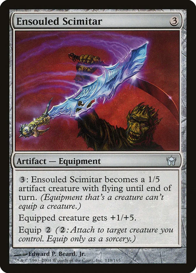 2004 Fifth Dawn Ensouled Scimitar uncommon #119 unlisted card image