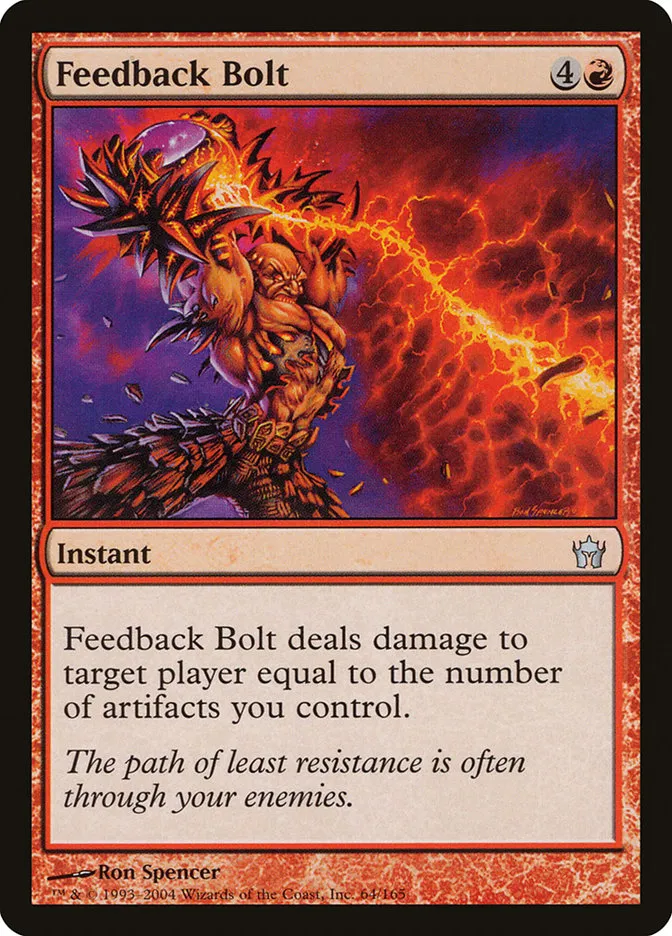 2004 Fifth Dawn Feedback Bolt uncommon #64 unlisted card image