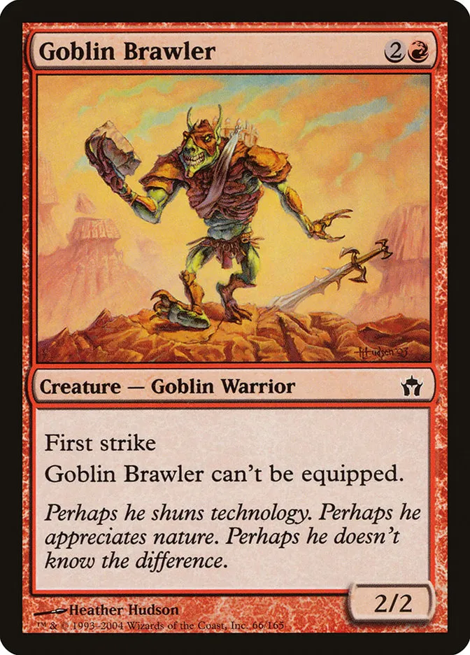 2004 Fifth Dawn Goblin Brawler common #66 unlisted card image
