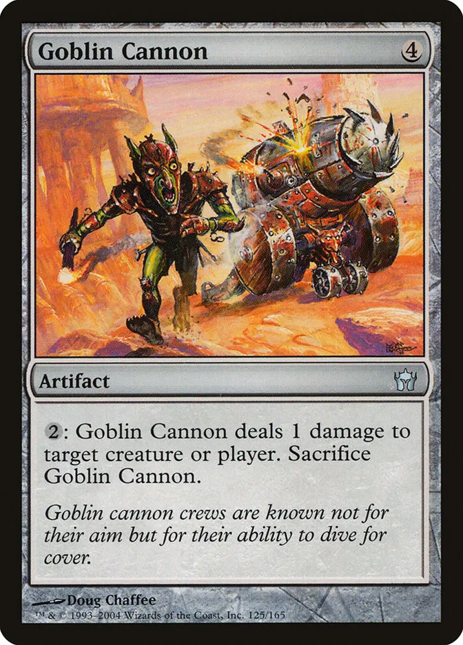 2004 Fifth Dawn Goblin Cannon uncommon #125 unlisted card image