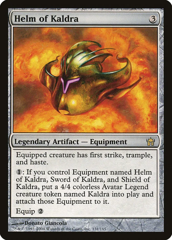 2004 Fifth Dawn Helm of Kaldra rare #131 unlisted card image