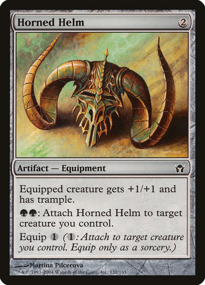 2004 Fifth Dawn Horned Helm common #132 unlisted card image
