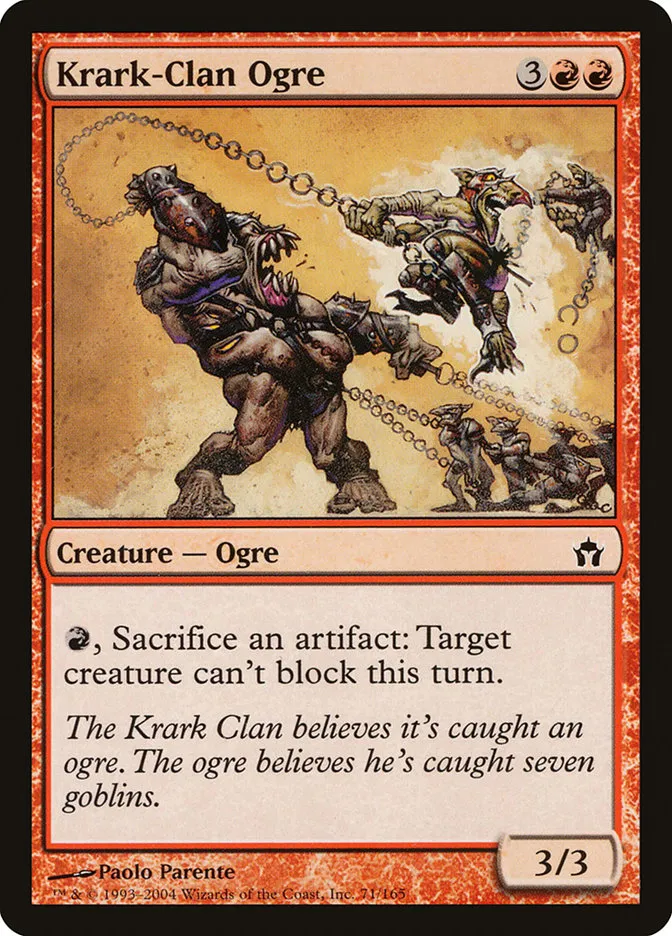 2004 Fifth Dawn Krark-Clan Ogre common #71 unlisted card image