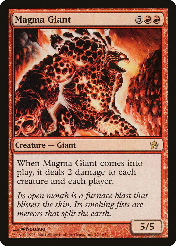 2004 Fifth Dawn Magma Giant rare #72 unlisted card image
