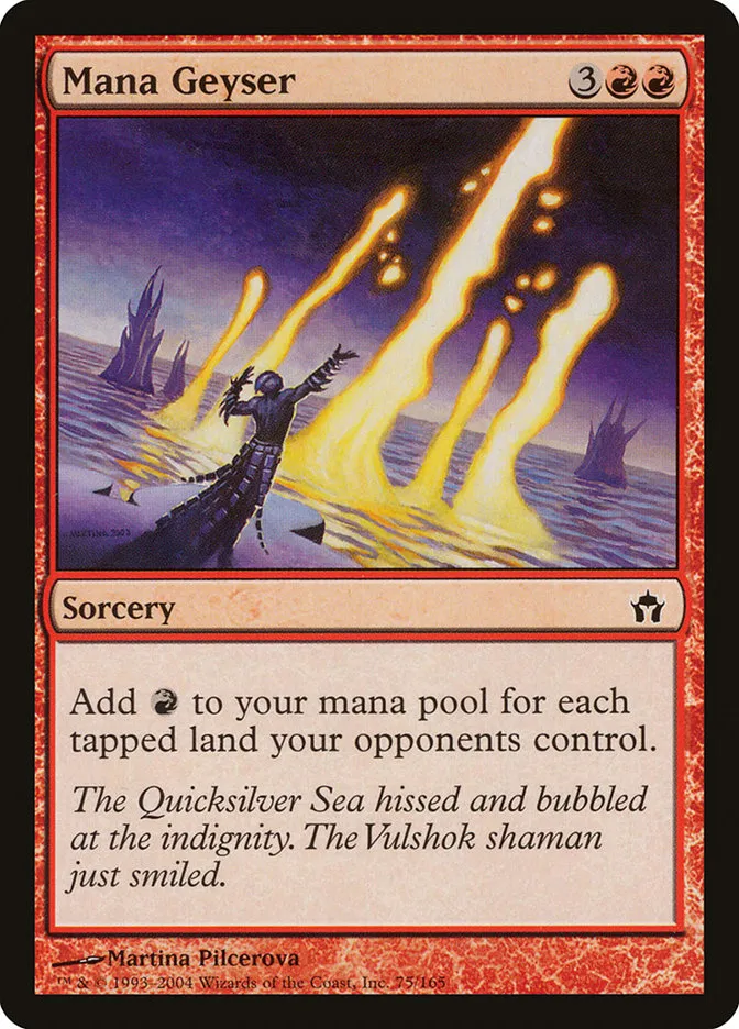 2004 Fifth Dawn Mana Geyser common #75 unlisted card image