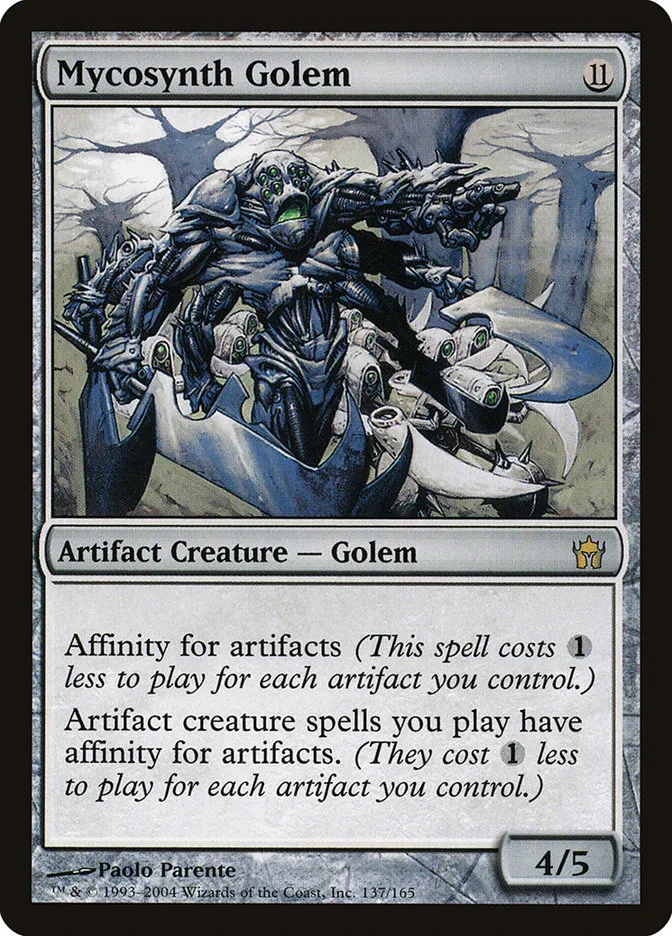 2004 Fifth Dawn Mycosynth Golem rare #137 unlisted card image