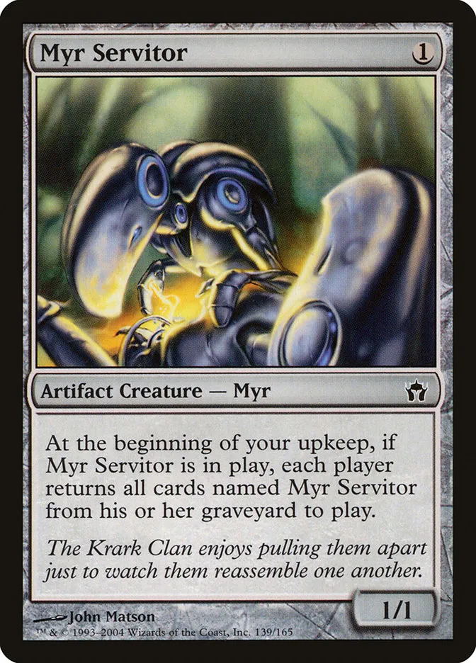 2004 Fifth Dawn Myr Servitor common #139 unlisted card image