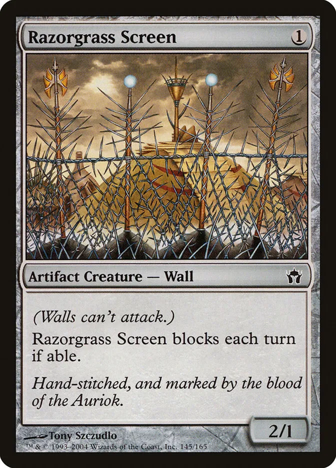 2004 Fifth Dawn Razorgrass Screen common #145 unlisted card image