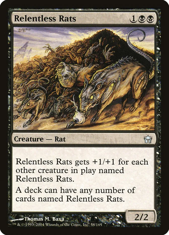 2004 Fifth Dawn Relentless Rats uncommon #58 unlisted card image