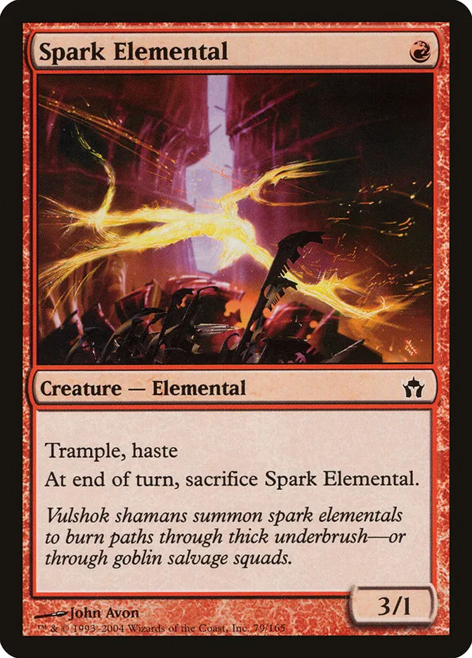 2004 Fifth Dawn Spark Elemental common #79 unlisted card image