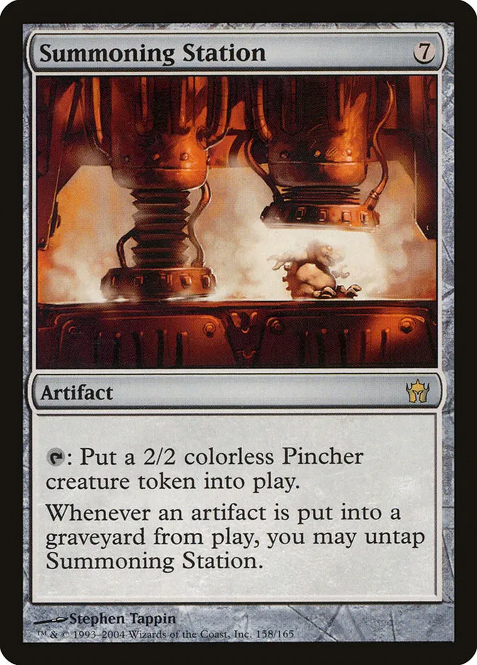 2004 Fifth Dawn Summoning Station rare #158 unlisted card image