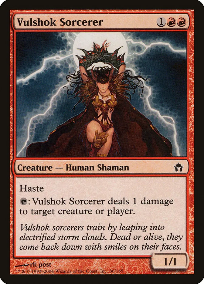 2004 Fifth Dawn Vulshok Sorcerer common #80 unlisted card image