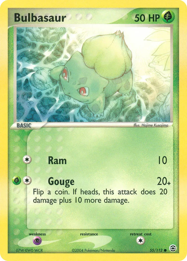2004 FireRed & LeafGreen Bulbasaur #055/112 Common card image