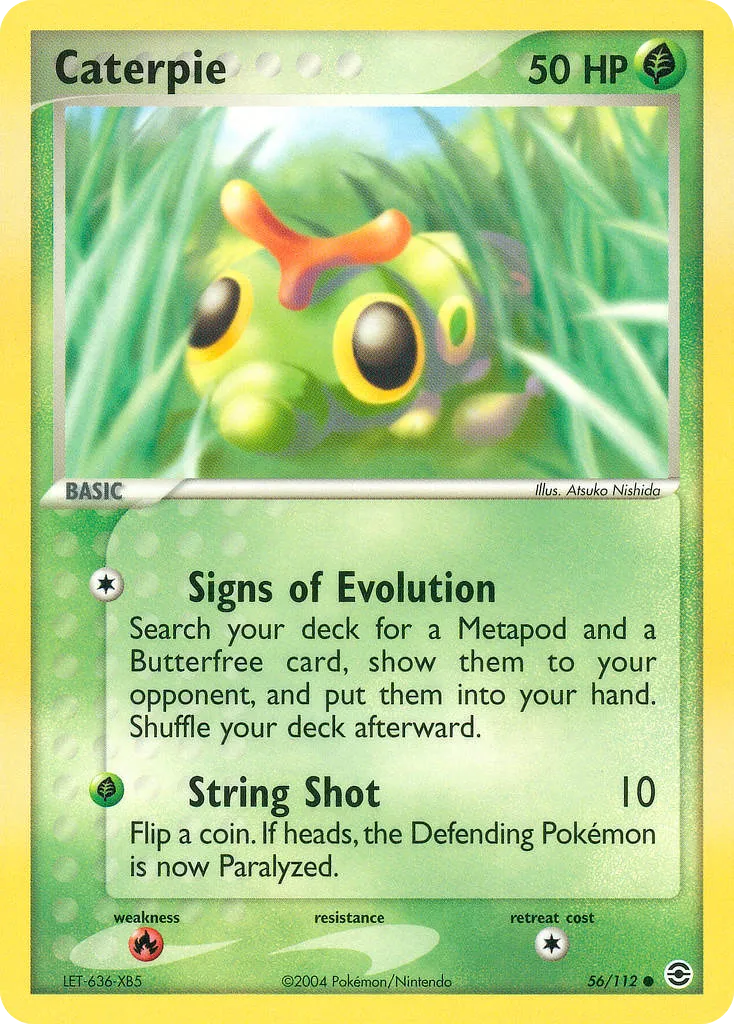 2004 FireRed & LeafGreen Caterpie Common #056/112 Common card image