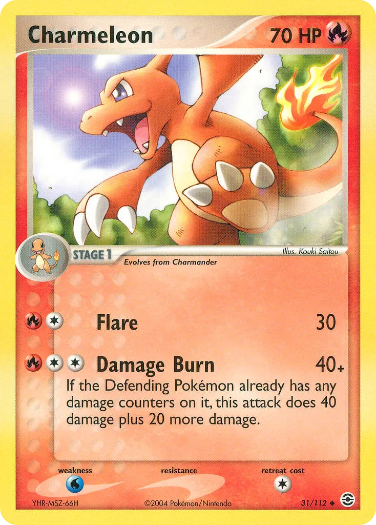 2004 FireRed & LeafGreen Charmeleon Uncommon #031/112 Uncommon card image