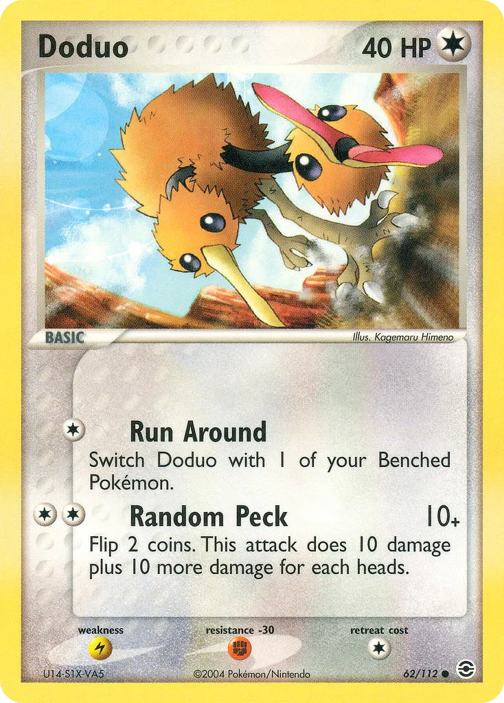 2004 FireRed & LeafGreen Doduo Common #062/112 Common card image