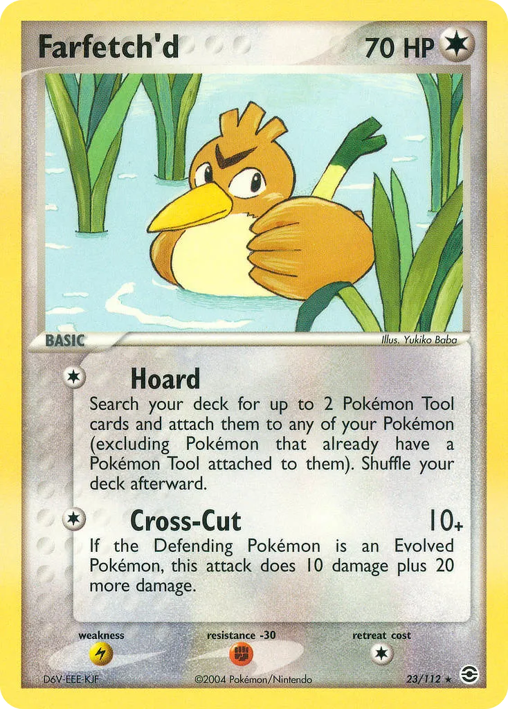 2004 FireRed & LeafGreen Farfetch'd #023/112 Rare card image
