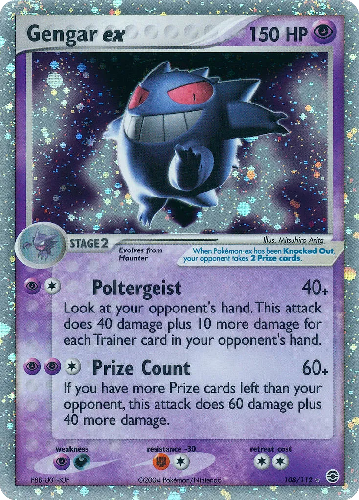 2004 FireRed & LeafGreen Gengar ex #108/112 Rare Holo EX card image