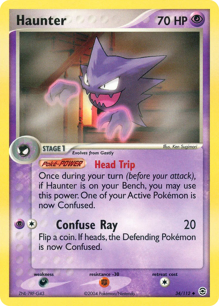 2004 FireRed & LeafGreen Haunter #034/112 Uncommon card image