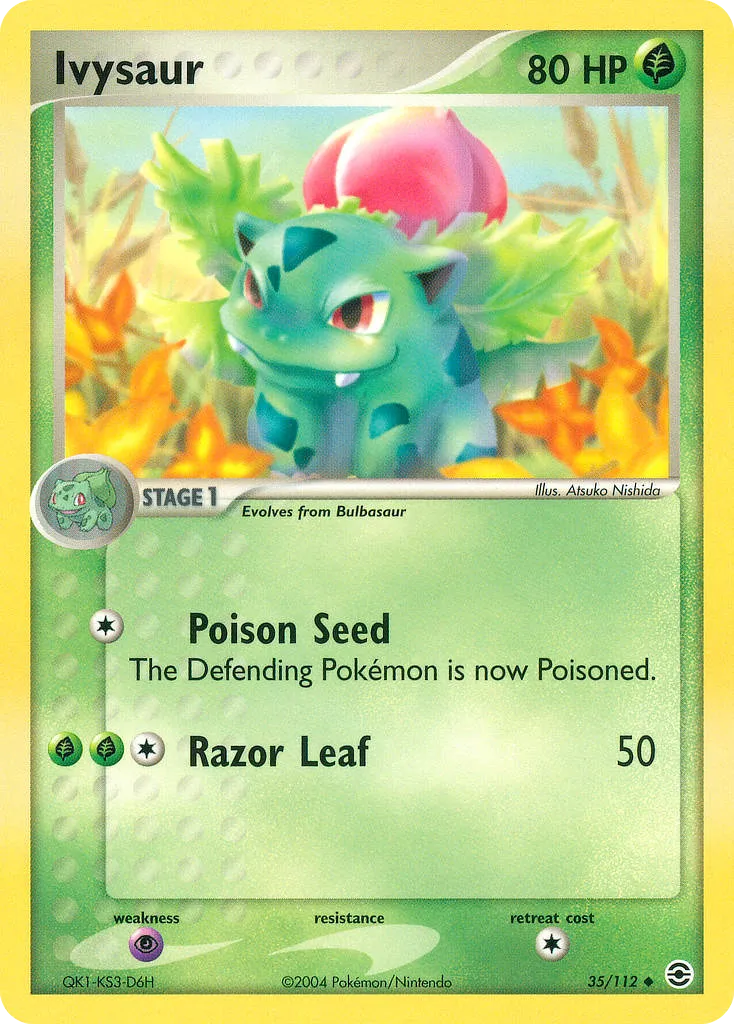 2004 FireRed & LeafGreen Ivysaur Uncommon #035/112 Uncommon card image