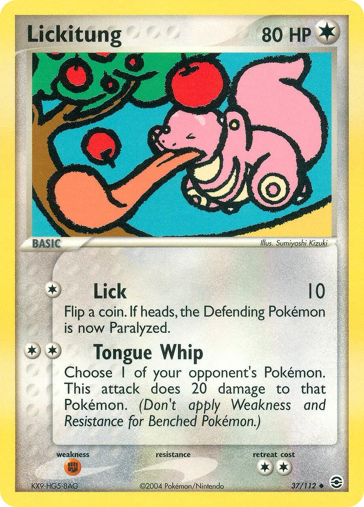 2004 FireRed & LeafGreen Lickitung Uncommon #037/112 Uncommon card image