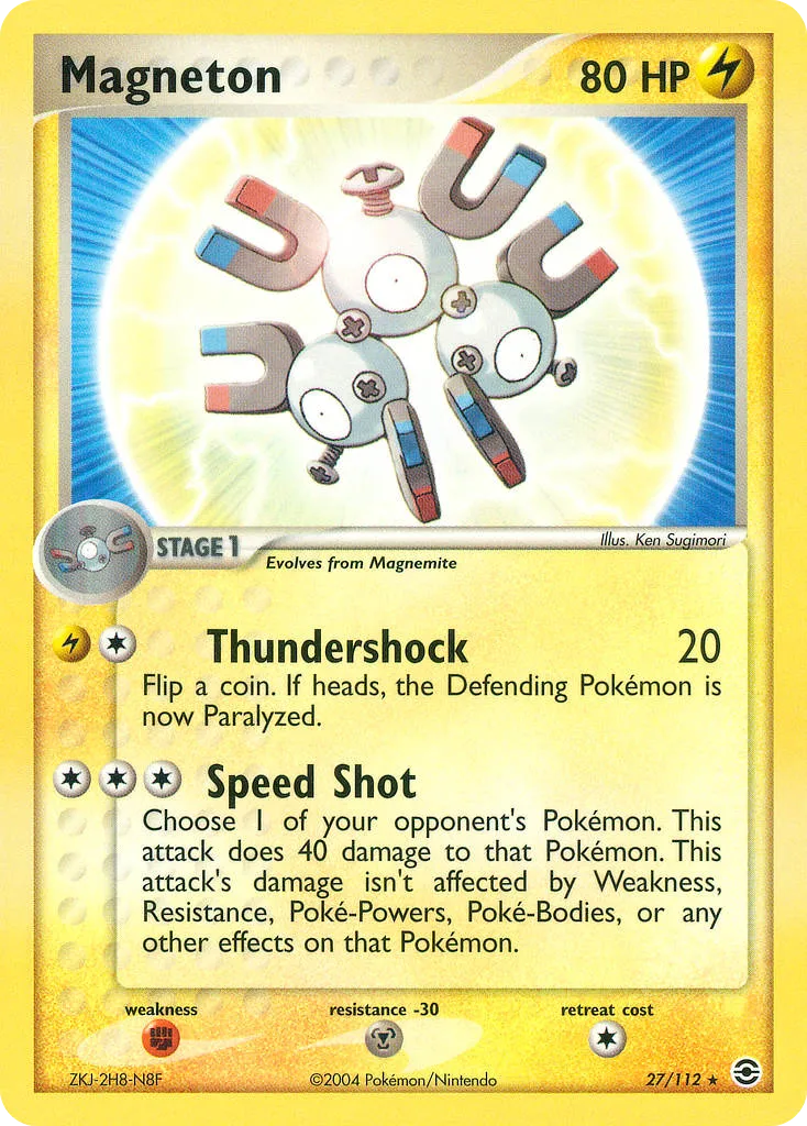 2004 FireRed & LeafGreen Magneton Rare #027/112 Rare card image