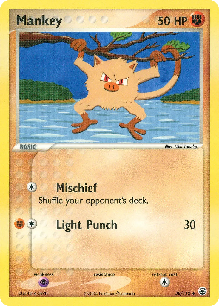 2004 FireRed & LeafGreen Mankey Uncommon #038/112 Uncommon card image