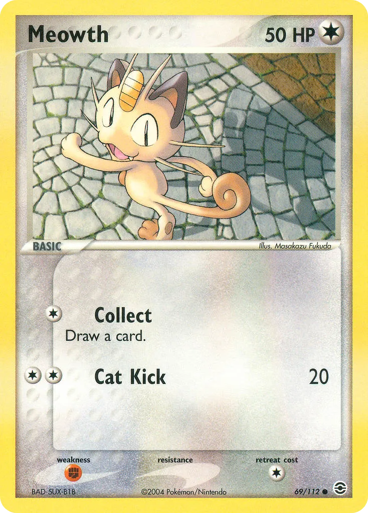 2004 FireRed & LeafGreen Meowth Common #069/112 Common card image