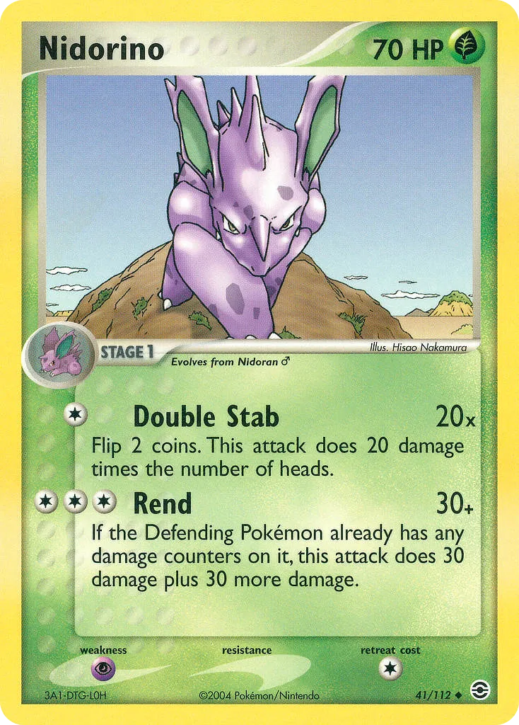 2004 FireRed & LeafGreen Nidorino Uncommon #041/112 Uncommon card image