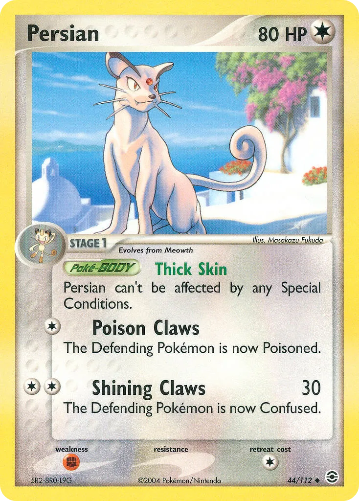 2004 FireRed & LeafGreen Persian #044/112 Uncommon card image