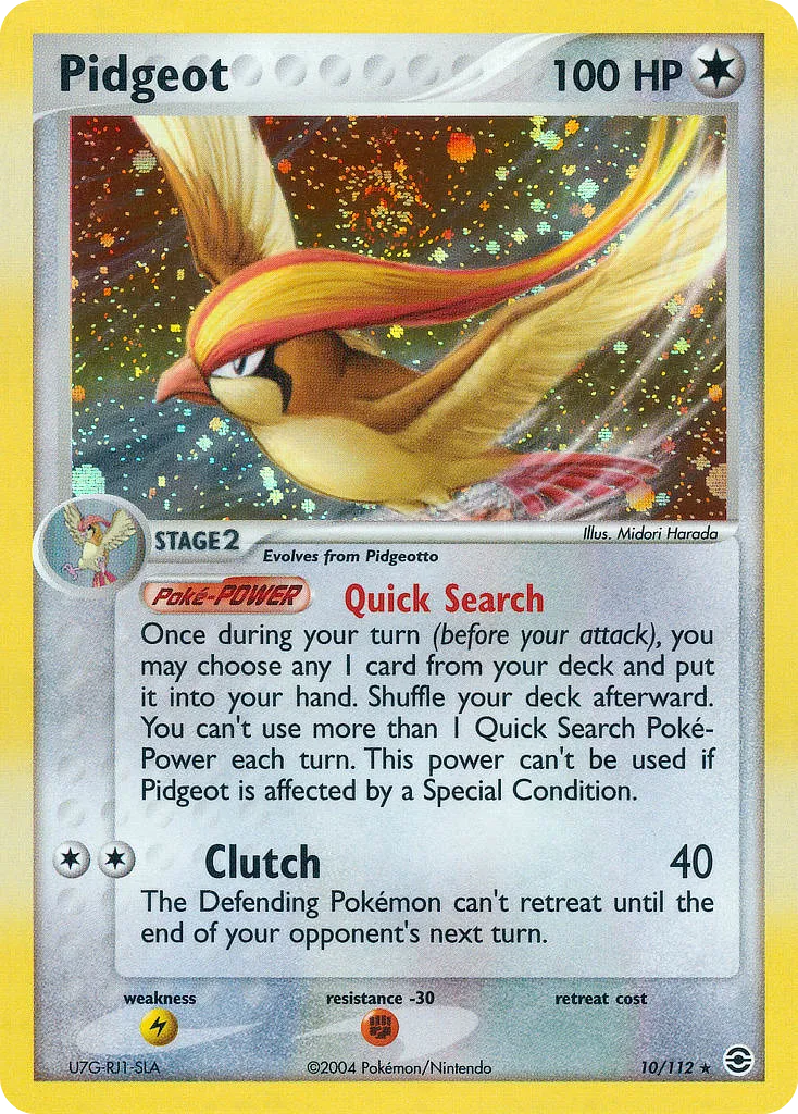 2004 FireRed & LeafGreen Pidgeot Rare Holo #010/112 Rare Holo card image