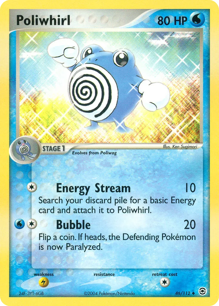 2004 FireRed & LeafGreen Poliwhirl #046/112 Uncommon card image