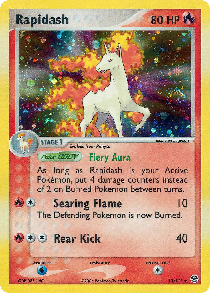 2004 FireRed & LeafGreen Rapidash Rare Holo #013/112 Rare Holo card image