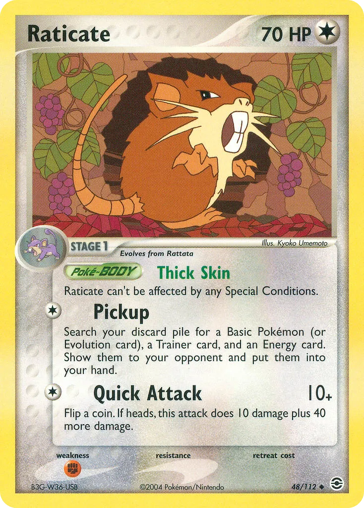 2004 FireRed & LeafGreen Raticate Uncommon #048/112 Uncommon card image