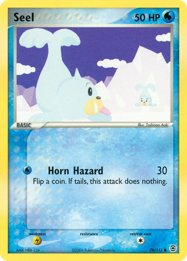 2004 FireRed & LeafGreen Seel Common #078/112 Common card image