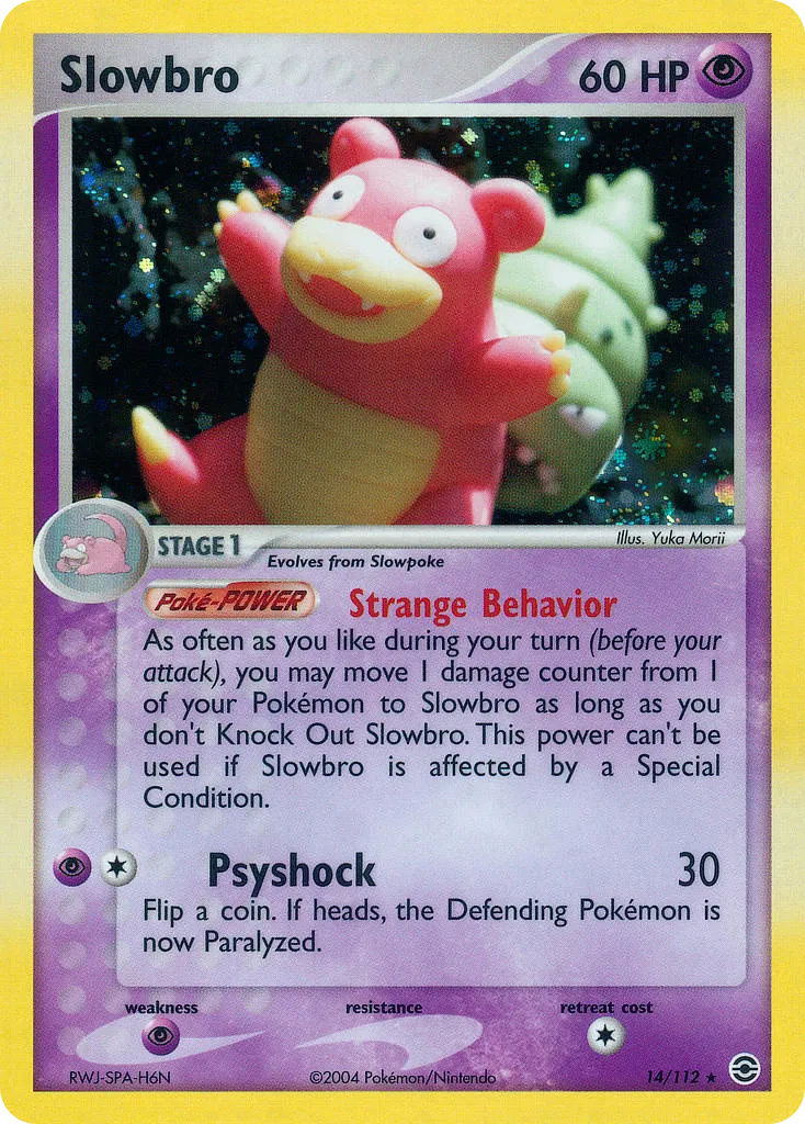 2004 FireRed & LeafGreen Slowbro #014/112 Rare Holo card image