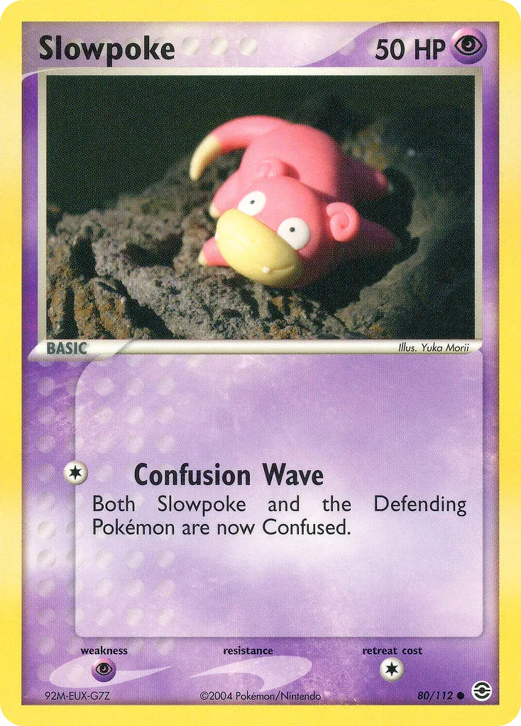 2004 FireRed & LeafGreen Slowpoke #080/112 Common card image