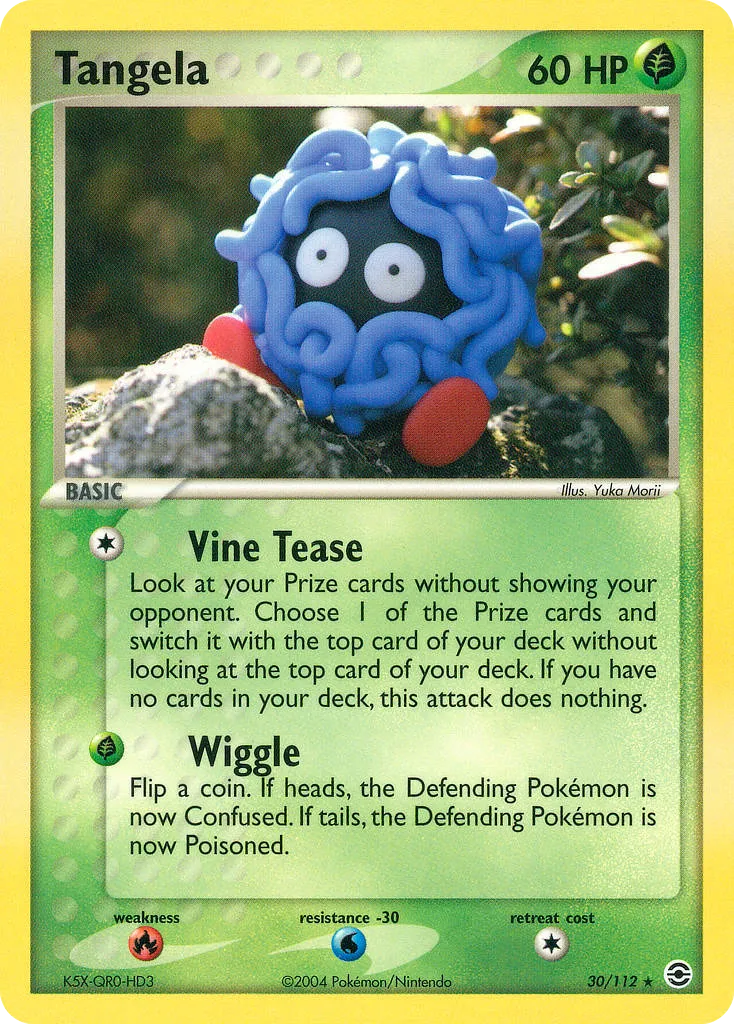 2004 FireRed & LeafGreen Tangela #030/112 Rare card image