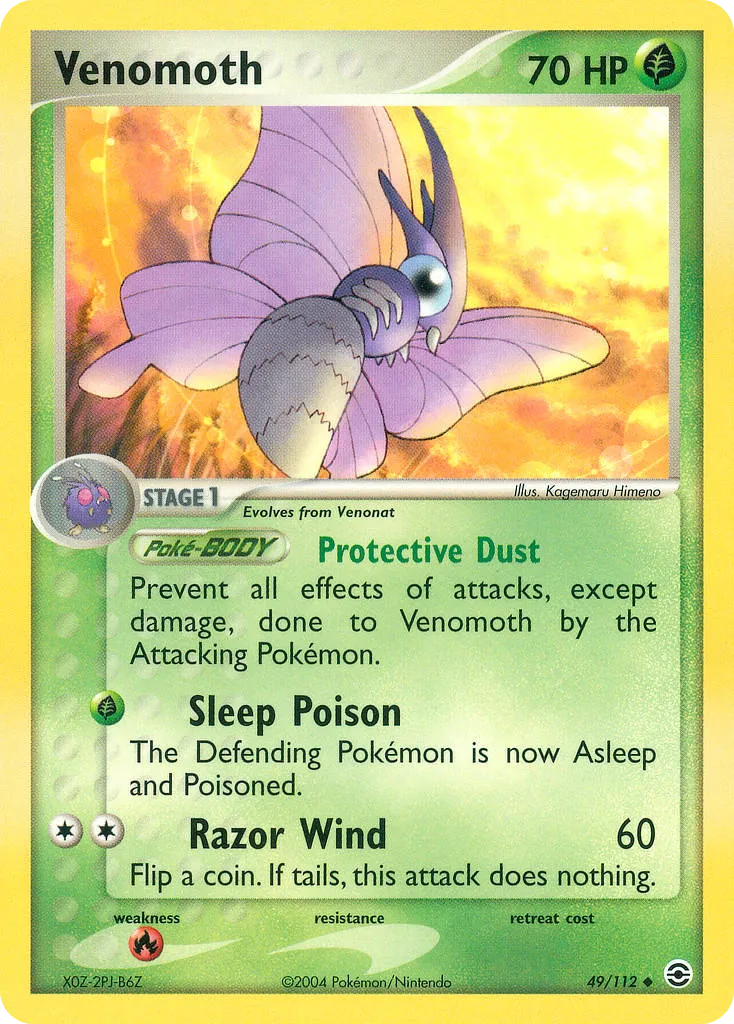 2004 FireRed & LeafGreen Venomoth Uncommon #049/112 Uncommon card image