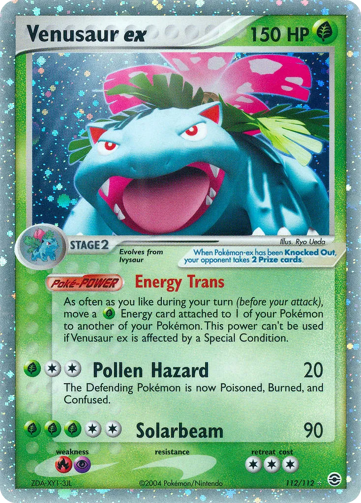 2004 FireRed & LeafGreen Venusaur ex #112/112 Rare Holo EX card image