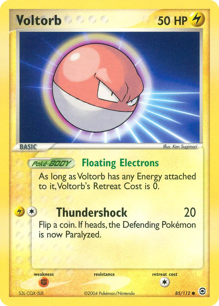2004 FireRed & LeafGreen Voltorb Common #085/112 Common card image