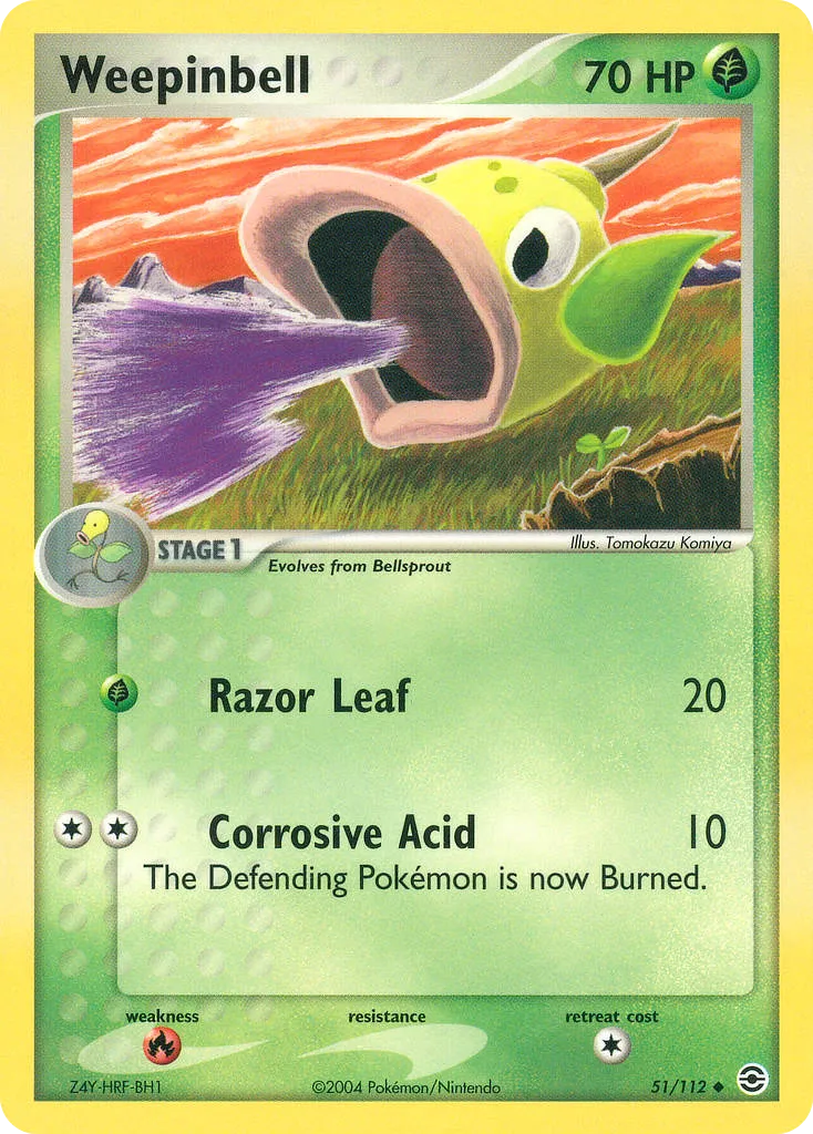 2004 FireRed & LeafGreen Weepinbell #051/112 Uncommon card image