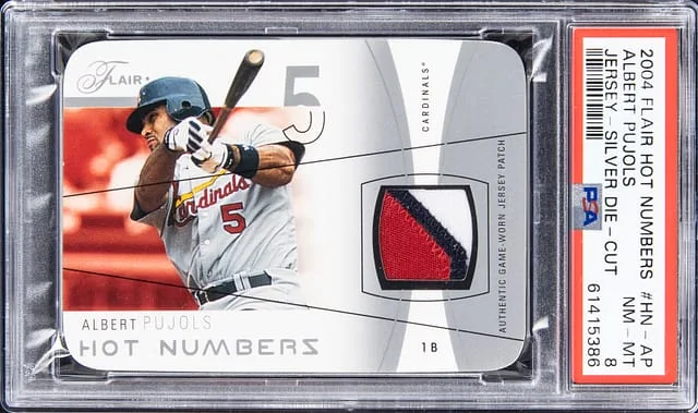 2004 Fleer Albert Pujols Hot Numbers Silver Die Cut #HN-AP card image