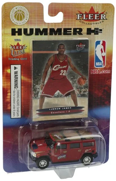 2004 Fleer Car With Trading Collectibles LeBron James Hummer #H2 card image