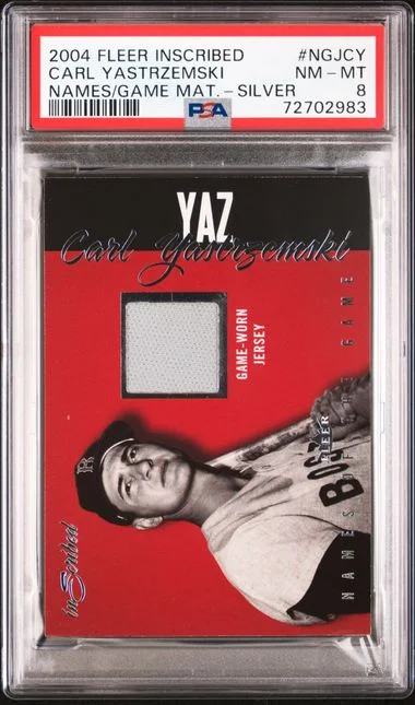 2004 Fleer Carl Yastrzemski Inscribed Names Of The Game Material Silver #NGJ-CY card image