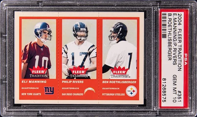 2004 Fleer Eli Manning/Philip Rivers/Ben Roethlisberger Traditions #351 card image