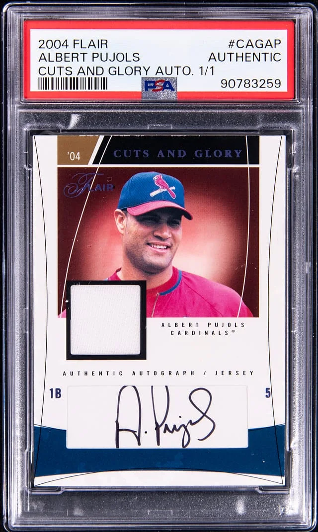 2004 Fleer Flair Albert Pujols Cuts and Glory Autograph #CAG-AP card image