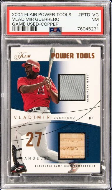2004 Fleer Flair Vladimir Guerrero Power Tools Game Used Copper #PTD-VG card image